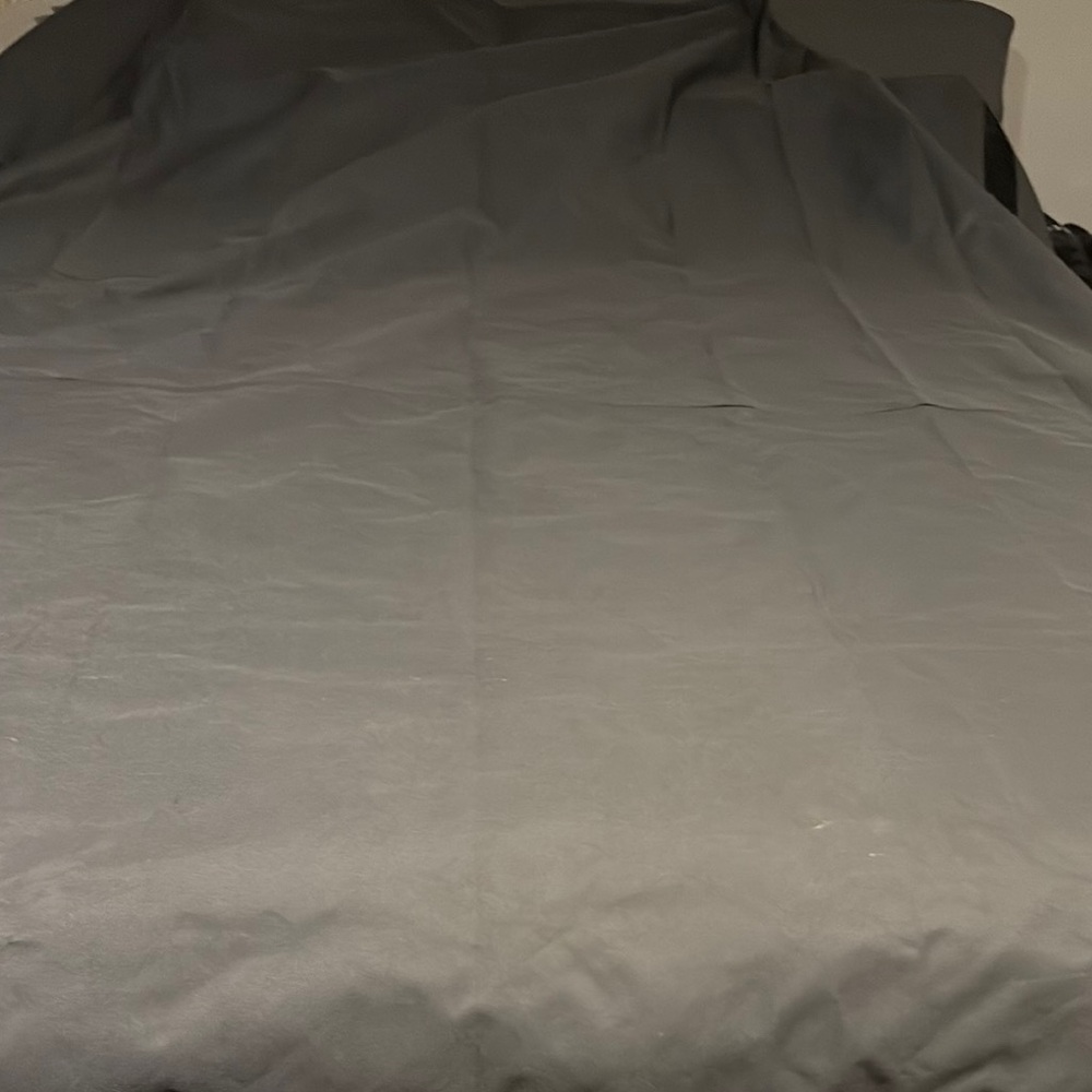 Grey outdoor furniture cover center zipper and fasteners 36” x 96” with 23” drop